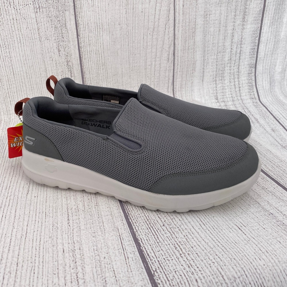 Skechers GoWalk Max Clinched Walking Shoe Mens 11.5 Grey Wide Fit Mesh Slip On